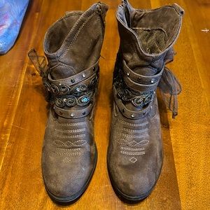 Brown ankle boots size 10